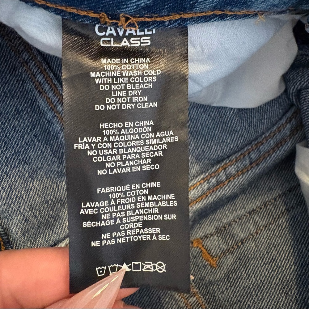 ROBERTO CAVALLI Class High Rise Cropped‎ Straight Leg Jeans Size 25 NWT - Picture 7 of 7